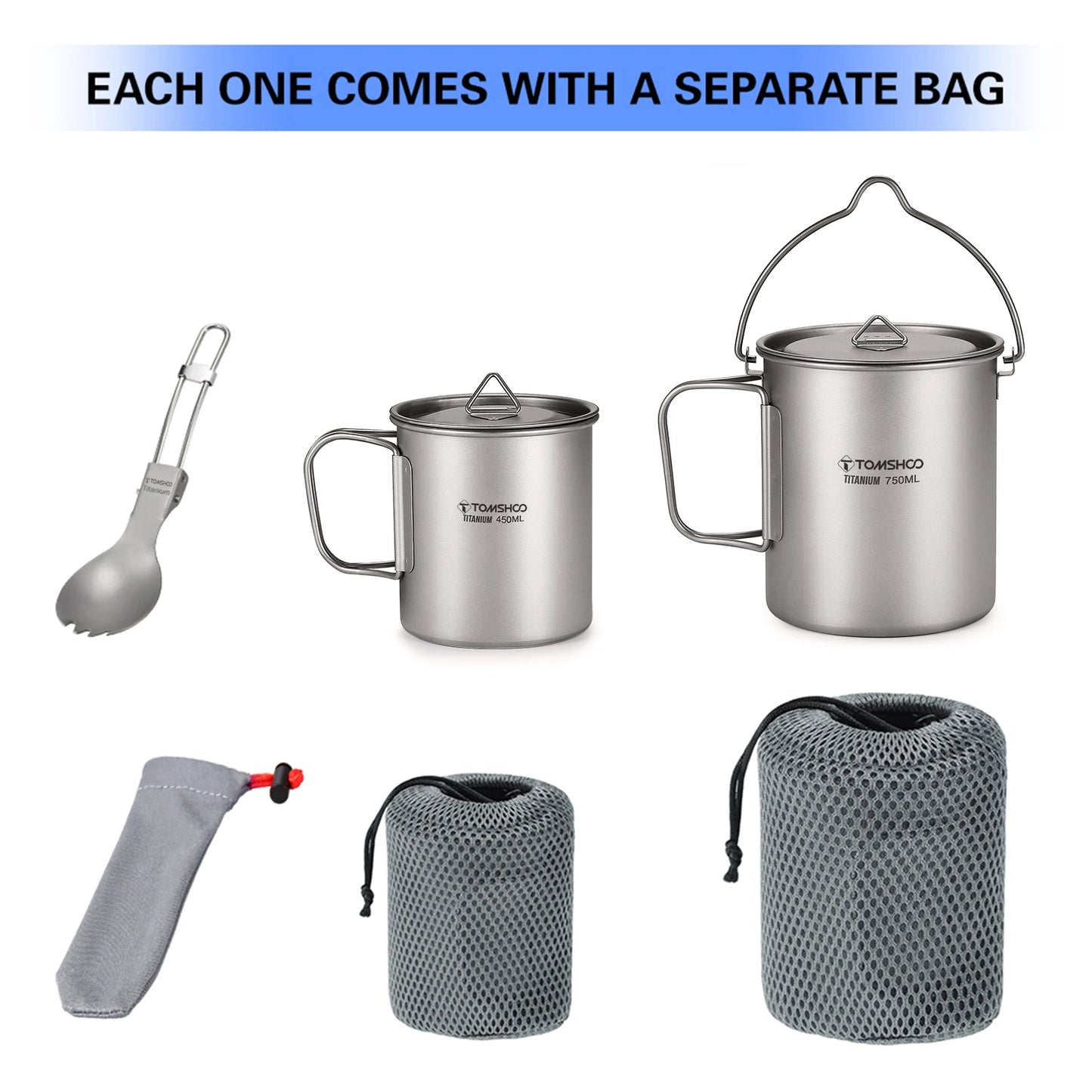 Tomshoo AdventureCook Titanium Cookware Set