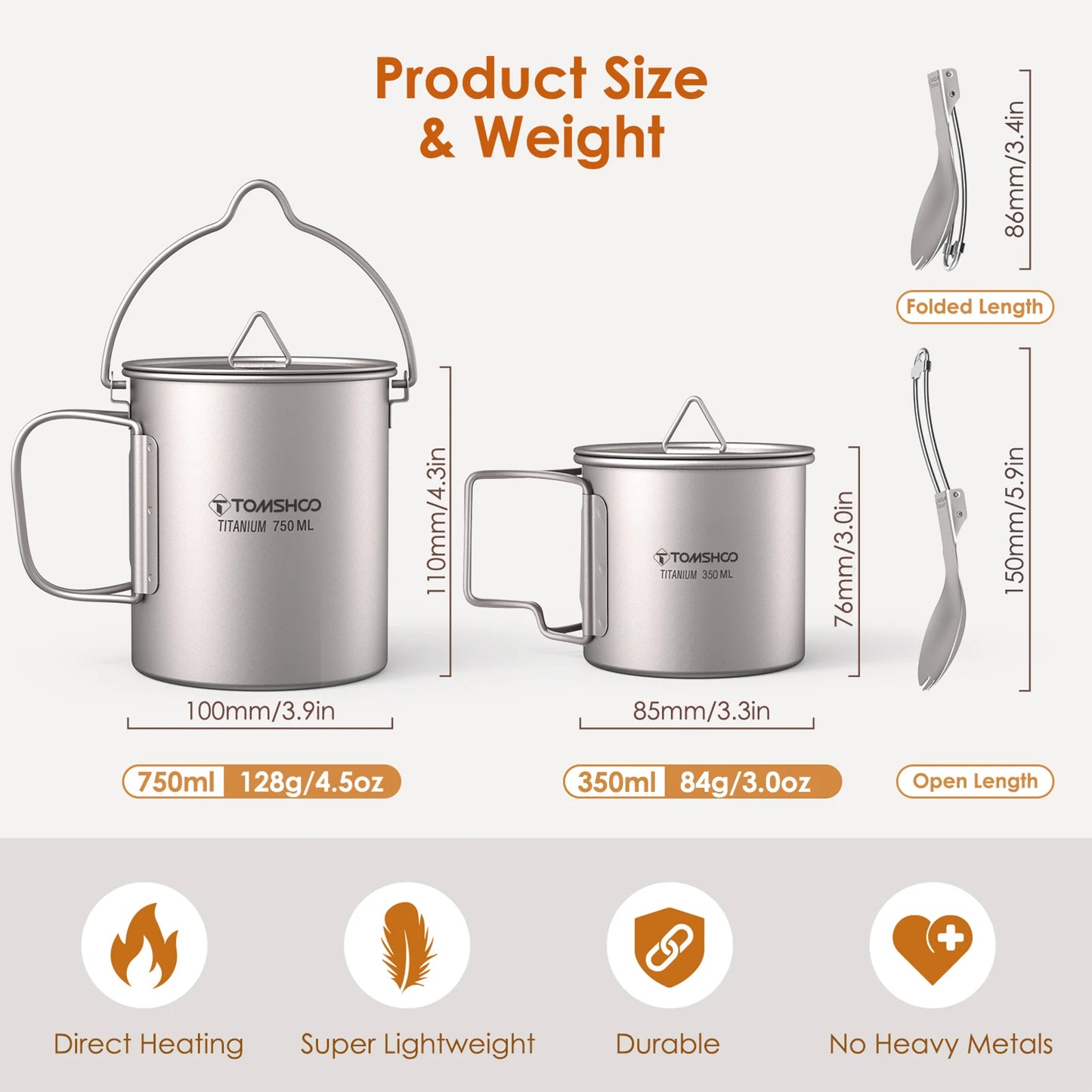 Tomshoo AdventureCook Titanium Cookware Set