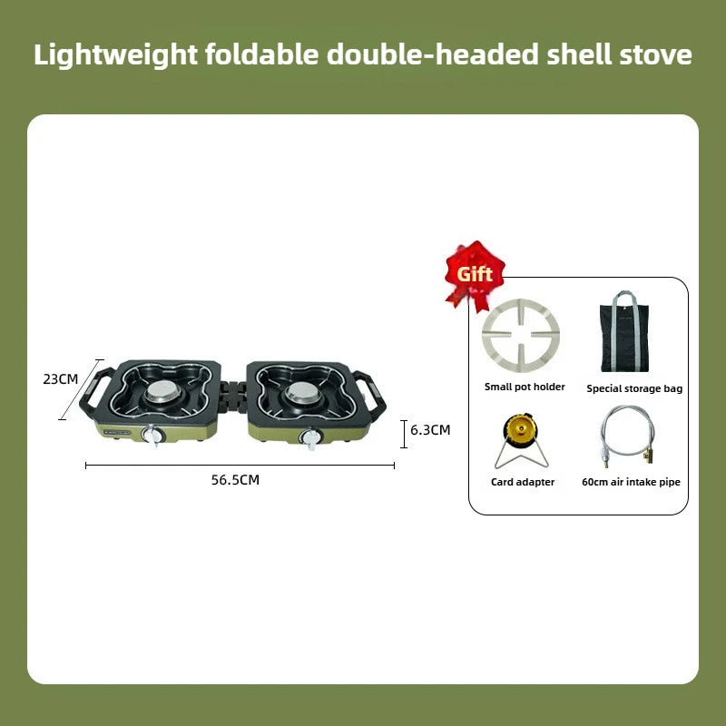 BUERK™ Dual Burner Foldable Camping Stove
