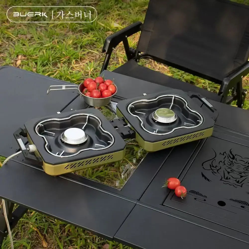 BUERK™ Dual Burner Foldable Camping Stove