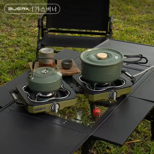 BUERK™ Dual Burner Foldable Camping Stove