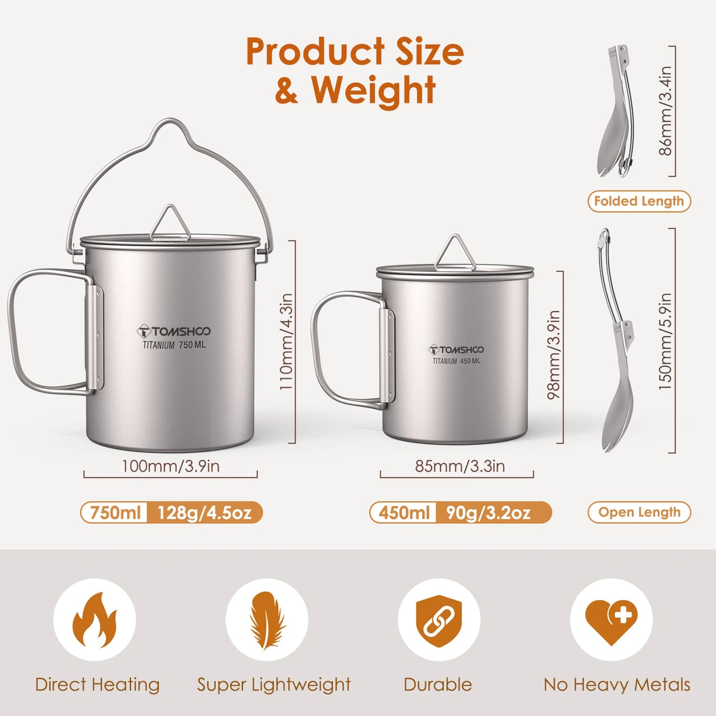 Tomshoo AdventureCook Titanium Cookware Set
