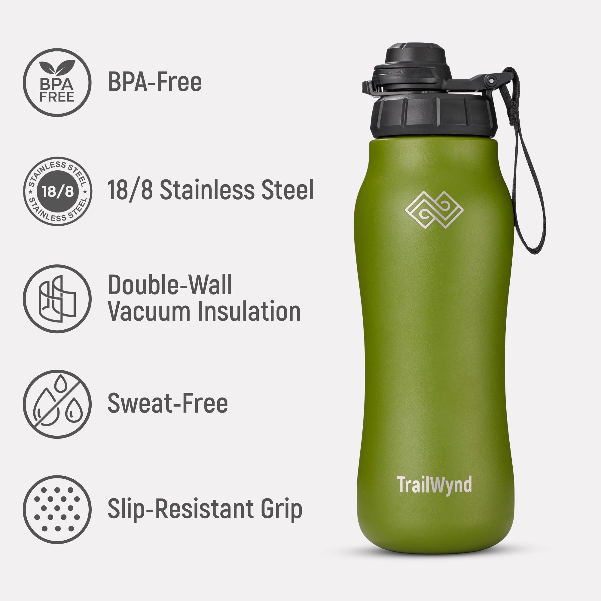 TrailWynd Adventure Bottle 24oz - Green
