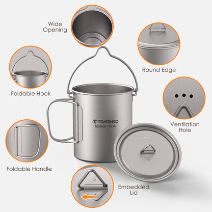 Tomshoo AdventureCook Titanium Cookware Set
